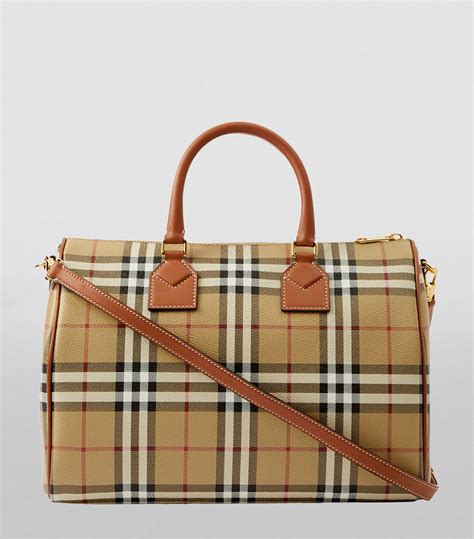 burberry walk in the rain bowler bag 2005|Burberry Boston Canvas Check Bowling Bag .